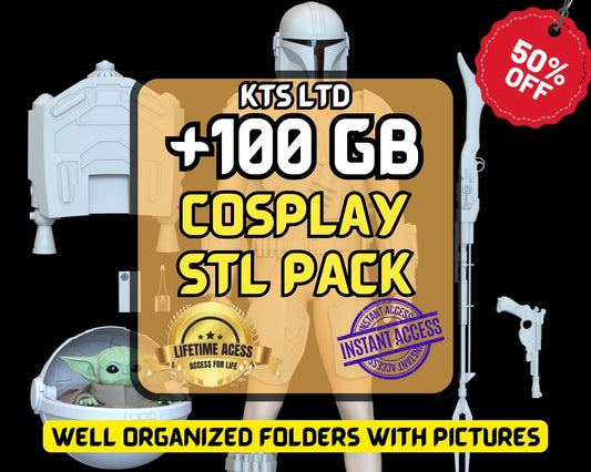 Pack STL Cosplay + 100gb - 21,000 3D Printing Files