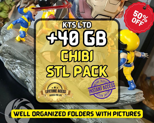 Pack STL Chibi + 40gb - 5000 3D Printing Files