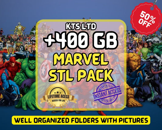 Pack STL Marvel + 400gb - 80,000 3D Printing Files